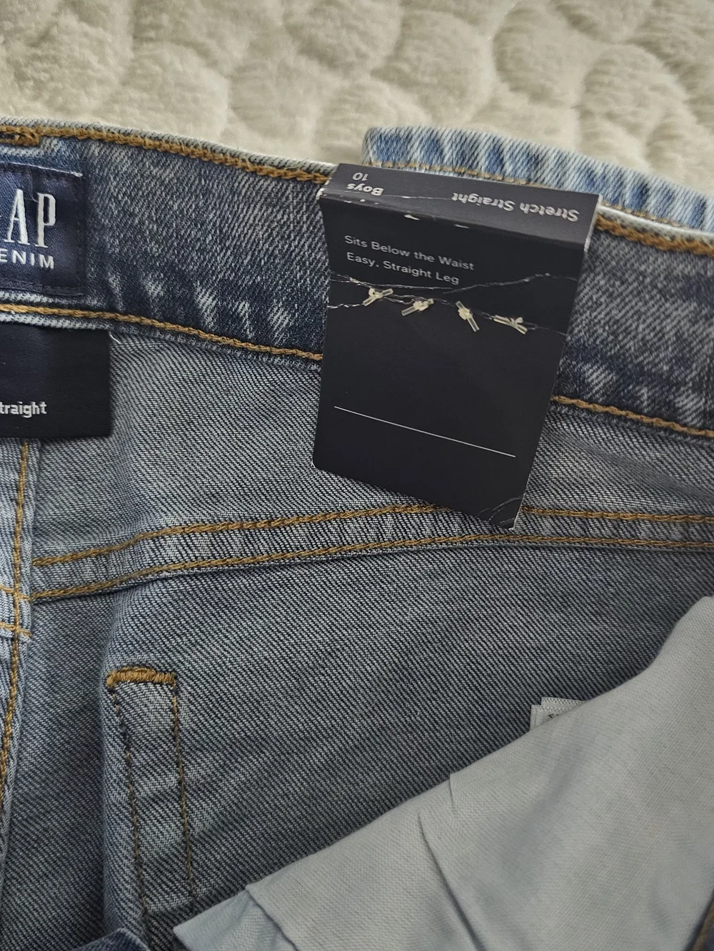 NEW Boys GAP Medium Light Blue Straight Jeans 10